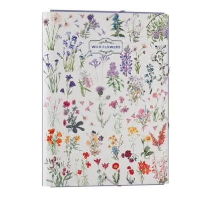 Imagen de Carpeta solapas A4 Botanical Wild Flowers clasificadora escolar/portafolios cartón gomas