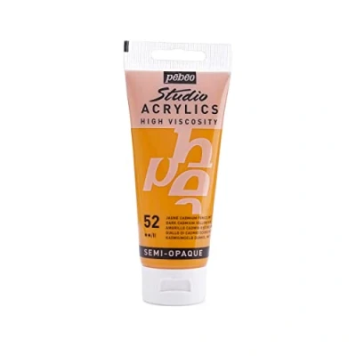 Imagen de Pébéo 831052 Studio Acrylics Tubo de Pintura acrílica (100 ml), Color Amarillo cadmio Oscuro