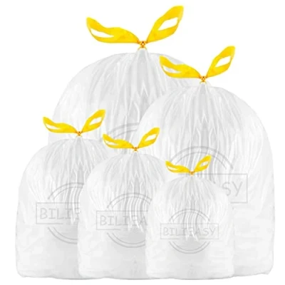 Imagen de BILIEASY bolsas de basura 20 L, 30 100 unidades, con cordón, grandes, fuertes, sin perfume, universales, (20 unidades)