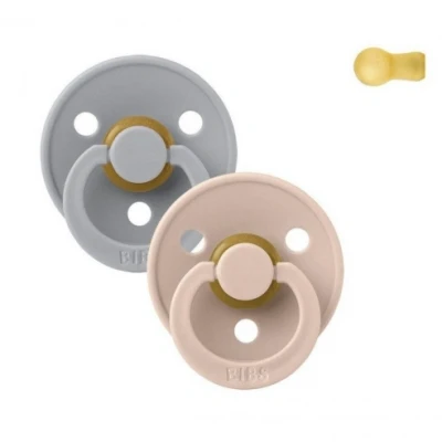 Imagen de 2 Chupetes BIBS Colour Round Cloud/Blush