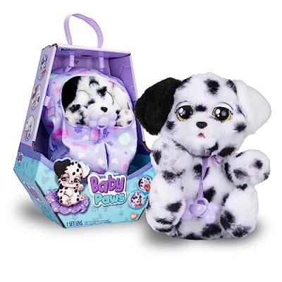 Imagen de BABY PAWS Sleeping Puppies Dálmata Peluche Interactivo con Sonidos que Abren y Cierran los Ojitos e Incluyen una Bolsita Manta Regalo óptimo para Niños Niñas +3 Años