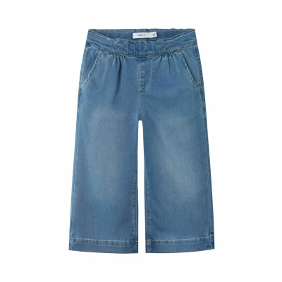 Imagen de NAME IT Nmfbella Wide Jeans 6485 To Noos, Medio De Mezclilla Azul, 122 para Niñas