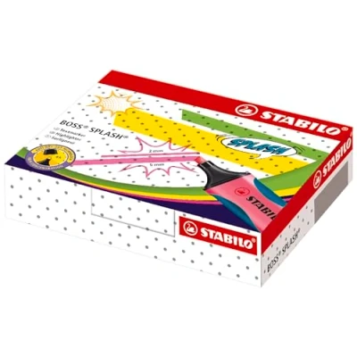 Imagen de STABILO Boss Splash Juego de 10 rotuladores, 4 colores surtidos