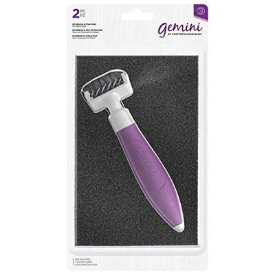 Imagen de Crafter&#039;s Companion CC DIETOOL Gemini Fácil Agarre Elaboración Herramienta de Pincel Troquel y Almohadilla Espuma, Papel, Multi, One Size