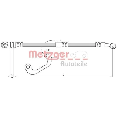 Imagen de METZGER 4116228 Latiguillos de Freno 428 M10 x 1 SF HYUNDAI: Terracan