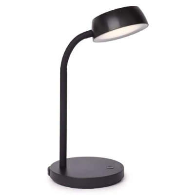 Imagen de MAUL Lampara escritorio LED MAULabby Pequeña de con soporte Moderna mesa para flexible luz blanca cálida 3000K Negro