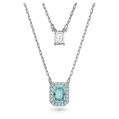 Imagen de Swarovski Collar Millenia para Mujer, Cristal Color Menta, en Baño de Rodio, Colección
