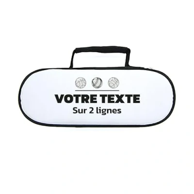 Imagen de Mygoodprice Bolsa para bolas de petanca, diseño triplete, con texto personalizable