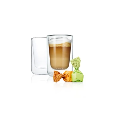 Imagen de Blomus Nero Juego de 2 vasos espresso, vidrio, Cristal transparente., 250 ml