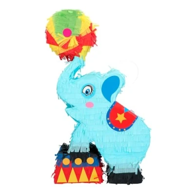 Imagen de Boland 30979 Piñata Circo Elefante, 26 x 8,5 45 cm, decoración colgante, para cumpleaños, fiesta temática y carnaval