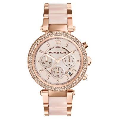 Imagen de Michael Kors Parker Cronógrafo rosegoldcoloured/puder, Mujer, Talla: One Size, Rosegold coloured/puder
