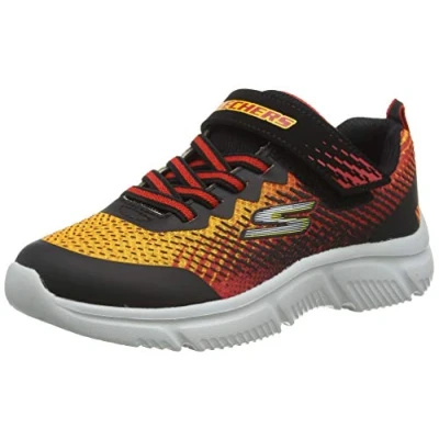Imagen de Skechers GO RUN 650 NORVO Zapatillas, Niños, Negro (Black &amp; Red Textile/ Black Synthetic/ O), 22 EU