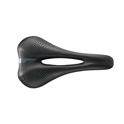 Imagen de Selle Italia XO Man Flow Sillin Bicicleta Trekking y Carretera para Hombre, Cuadro Aleacion FeC, Forma Anatómica Talla Unica S2, Negro