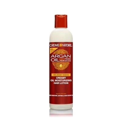 Imagen de CREME OF NATURE Argan Oil Loción hidratante cremosa que hidrata y restaura con Aceite de Argán, Cuidado para todo tipo cabellos, 250 ml
