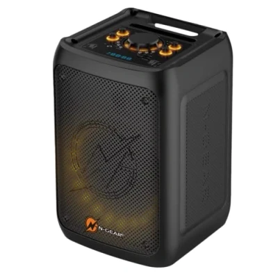 Imagen de N Gear The Flash Banger 777 Music Box Caja portátil Bluetooth con Efectos de luz RGB y Altavoz Graves 8&quot; 160 W MP3 PartyBox batería, Mando a Distancia micrófonos