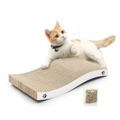 Imagen de Conlun rascador Gato Carton con Textura Premium para rayar, Duradera, Reversible