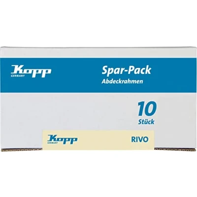 Imagen de Kopp 404515058 Marco para 10 enchufes (para instalación horizontal y vertical, 1 orificio), color gris