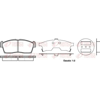 Imagen de REMSA 1199.00 Juego de pastillas freno Eje delantero con lámina adhesiva accesorios HYUNDAI: i10 I, SUZUKI: IGNIS 2, Alto VI
