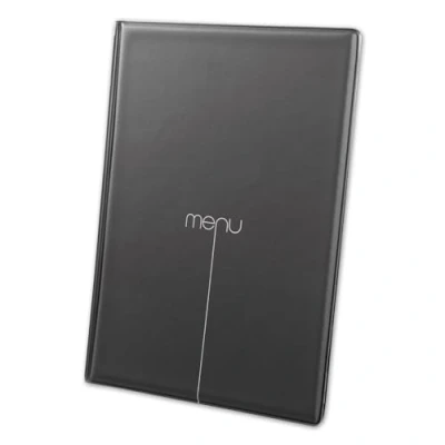 Imagen de Dag Style I Love Menu Risto Porta Menú, PVC, Negro, 31.3x22.6x3 cm (4 fundas interiores)
