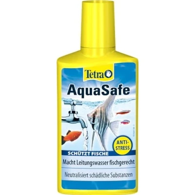 Imagen de Tetra AquaSafe, para agua de acuario natural y apta peces, neutraliza las sustancias nocivas del grifo, botella 250 ml