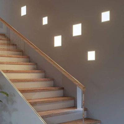 Imagen de Paulmann 93060 Panel LED, luminaria empotrable Areo VariFit IP44 3 Step Dim 230x230 mm cuadrado incl. 1x16 W, regulable, blanco, plástico, 4000 K