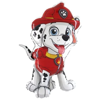 Imagen de Toyland® Globo gigante de papel aluminio 34 pulgadas con diseño Paw Patrol Marshall Globos fiesta para niños