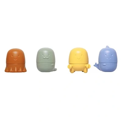 Imagen de Ubbi Juguetes Intercambiables para bañera, Juego de 4, Mezcla y combina Accesorios baño bebés, Agua Jugar a la Hora del los niños, Naranja Apagado, Verde, Amarillo