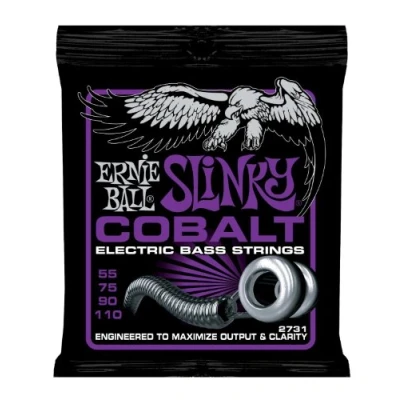 Imagen de Ernie Ball Power Slinky Cuerdas para bajo eléctrico, cobalto, calibre 55 110