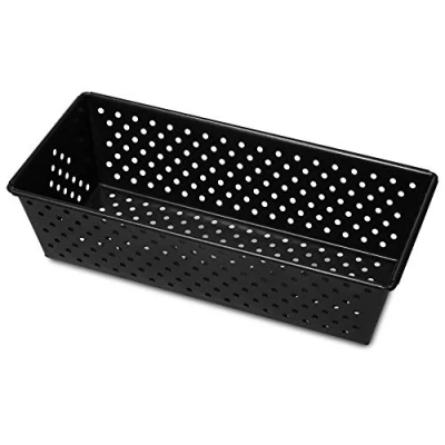 Imagen de Guardini, Línea Gardenia, Molde para pan perforado, 25x11cm. Material: Acero con revestimiento antiadherente, Color negro.