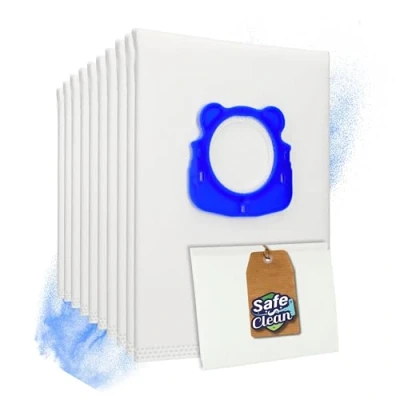 Imagen de 10 Bolsas para aspiradora Rowenta RO3953EA, RO3950 RO3980, RO 3950 Parquet, 3980 alternativa a la original Hygiene+ ZR 200520, ZR200720 de Microsafe