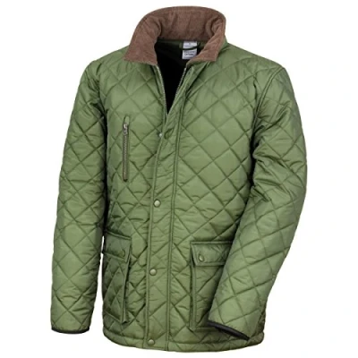Imagen de Result Cheltenham Chaqueta acolchada para hombre, con forro polar en el interior, impermeable, resistente al viento verde oliva XX Large