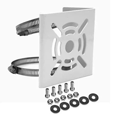 Imagen de WiTi Universal Montaje vertical con poste para cámara seguridad,Montaje metal sólido Soporte esquina 2 bucles,Adecuado cámaras CCTV Luces LED pared/escenario,Paneles solares(tamaño pequeño)