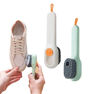 Imagen de 2 cepillos de zapatos,cepillo limpieza con caja líquido, cepillo multifunción, herramientas para el hogar y la cocina.
