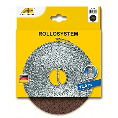 Imagen de Schellenberg Cinta de persiana MAXI (23 mm ancho, 12 m) color marrón