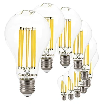 Imagen de SUNSEED 10x Bombilla Estándar Filamento LED E27 18W = 162W Blanco Neutro 4000K