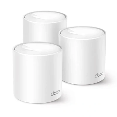 Imagen de TP Link Deco WiFi 6 Mesh AX3000Mbps X50 Pro (3 Pack), Sistema para Toda la casa, Cobertura de 550㎡, Puertos 2,5G, Control Parental, Compatible con Todas Las Cajas Fibra