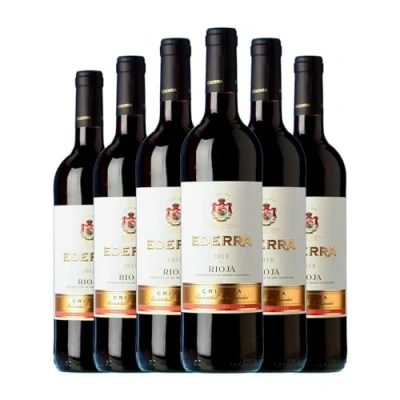 Imagen de Bodegas Bilbaínas Ederra Tempranillo Rioja Crianza 75 cl Vino tinto (Caja de 6 Botellas cl)