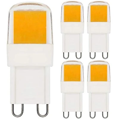 Imagen de ZHENMING Bombilla G9 LED Blanco Cálido 3000K 2W Tipo Corto Equivalente a 10W 15W 20W Halógena, Regulable 230V, 5 unidades