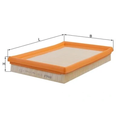 Imagen de MAHLE ORIGINAL LX 687 Filtro de aire 39,0 178 257 Cartucho filtrante VOLKSWAGEN: Touran I, CADDY 4 Kombi, OPEL: Corsa D Hatchback, FORD: FIESTA 7