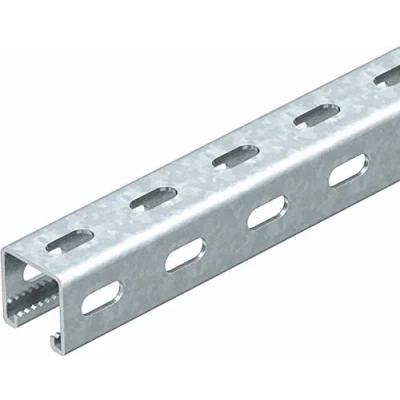 Imagen de Obo bettermann sistema conex.fij. Perfil perforación lateral 300x41x41 galvanizado inmersión acero