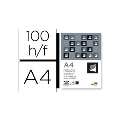 Imagen de PAPEL CARBON LIDERPAPEL FILM NEGRO DIN A4 CAJA DE 100 HOJAS