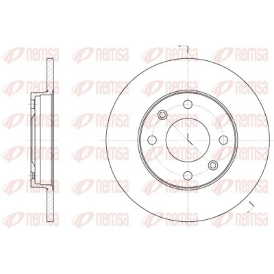 Imagen de REMSA 6130.00 Disco de freno Eje delantero 247, 247 10 4 macizo PEUGEOT: 206 Hatchback, 306 106 II CITROËN: Saxo Hatchback