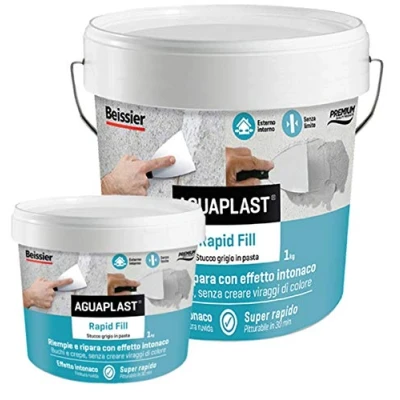 Imagen de AGUAPLAST Rapid Fill Masilla de pasta con efecto yeso, se puede pintar en 30 minutos, ideal para cerrar agujeros, agujeros y grietas