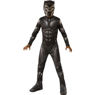 Imagen de Rubies Avengers Oficial Black Panther Disfraz infantil clásico Talla 5 6 años de superhéroe Marvel con combinación y máscara Ideal Halloween, Carnaval