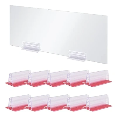 Imagen de WANDIC Soporte para paneles acrílicos, juego de 10 soportes plexiglás fijar láminas y acrílicos