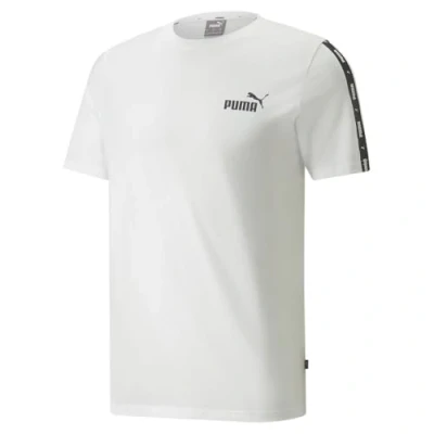 Imagen de Puma LOGO TEE Unisex Camiseta estampada para niños, Talla: 164, White/desert glay