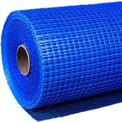 Imagen de Ferretelix, Malla fibra de vidrio para Revocos Mortero Azul Rollo 1 mt x 50 mts luz 10x10