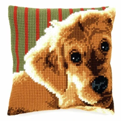 Imagen de Vervaco Cojín de Punto Cruz con diseño, Algodón, Colores Variados, ca. 40 x cm / 16&quot;