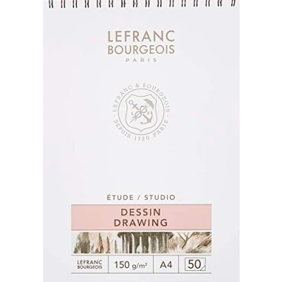 Imagen de Lefranc Bourgeois Bloc de Dibujo, Papel, Blanco, A4 50 Blatt im Zeichenblock, spiralgebunden,