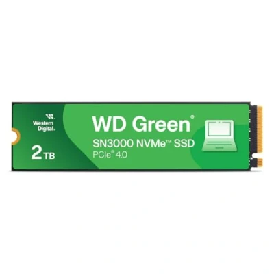Imagen de Western Digital WD Green SN3000 NVMe de 2 TB SSD Gen4 PCIe, M.2 2280, hasta 5000 MB/s WDS200T4G0E